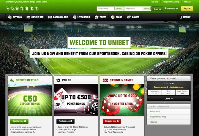 Unibet Screenshot